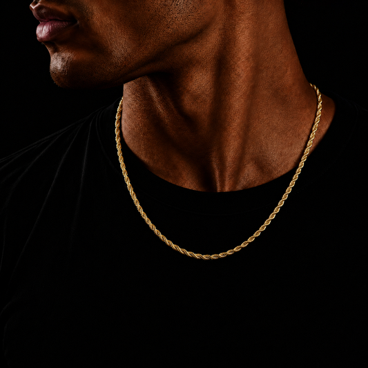 ROPE CHAIN 3MM 18K GOLD PLATED