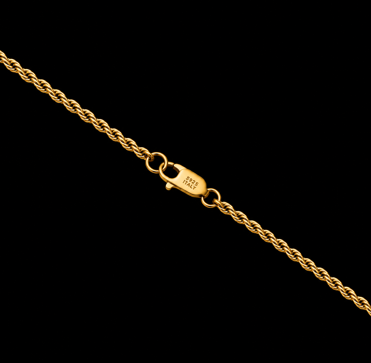 ROPE CHAIN 2MM 18K GOLD PLATED - 925