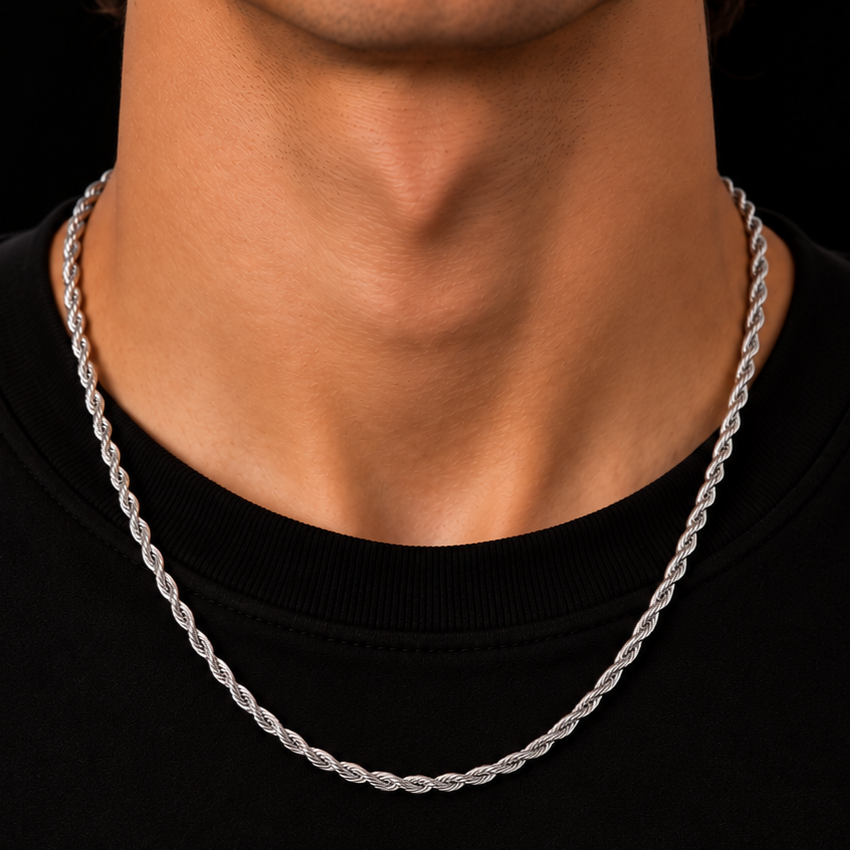 ROPE CHAIN 3MM SILVER PLATED