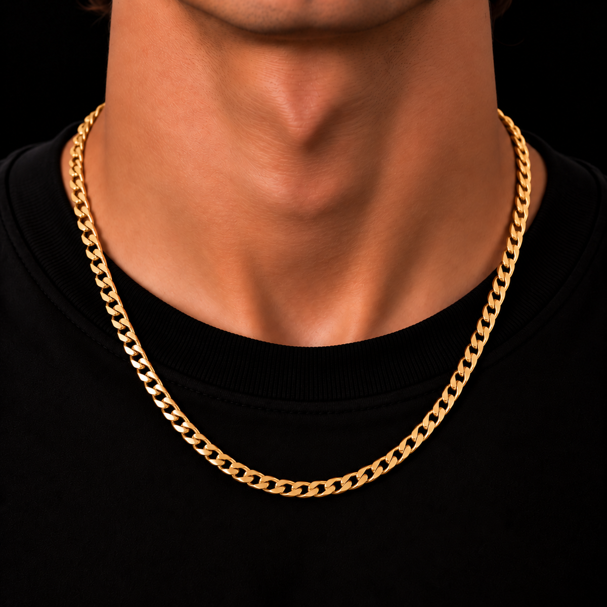 CUBAN LINK CHAIN 5MM 18K GOLD PLATED