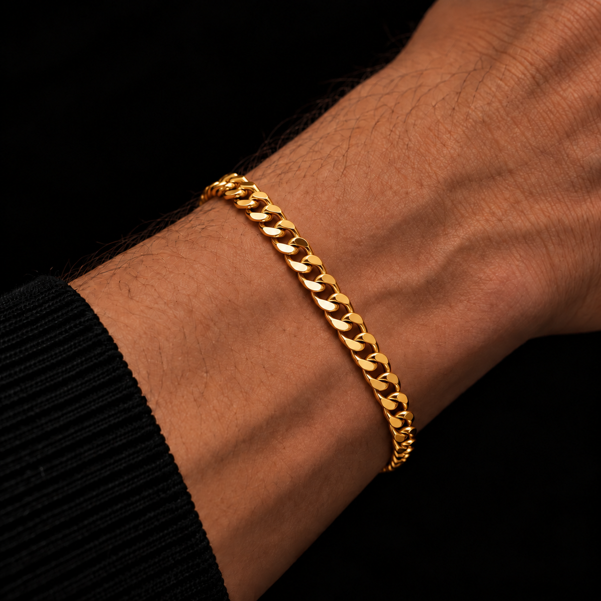 CUBAN BRACELET 5MM 18K GOLD PLATED