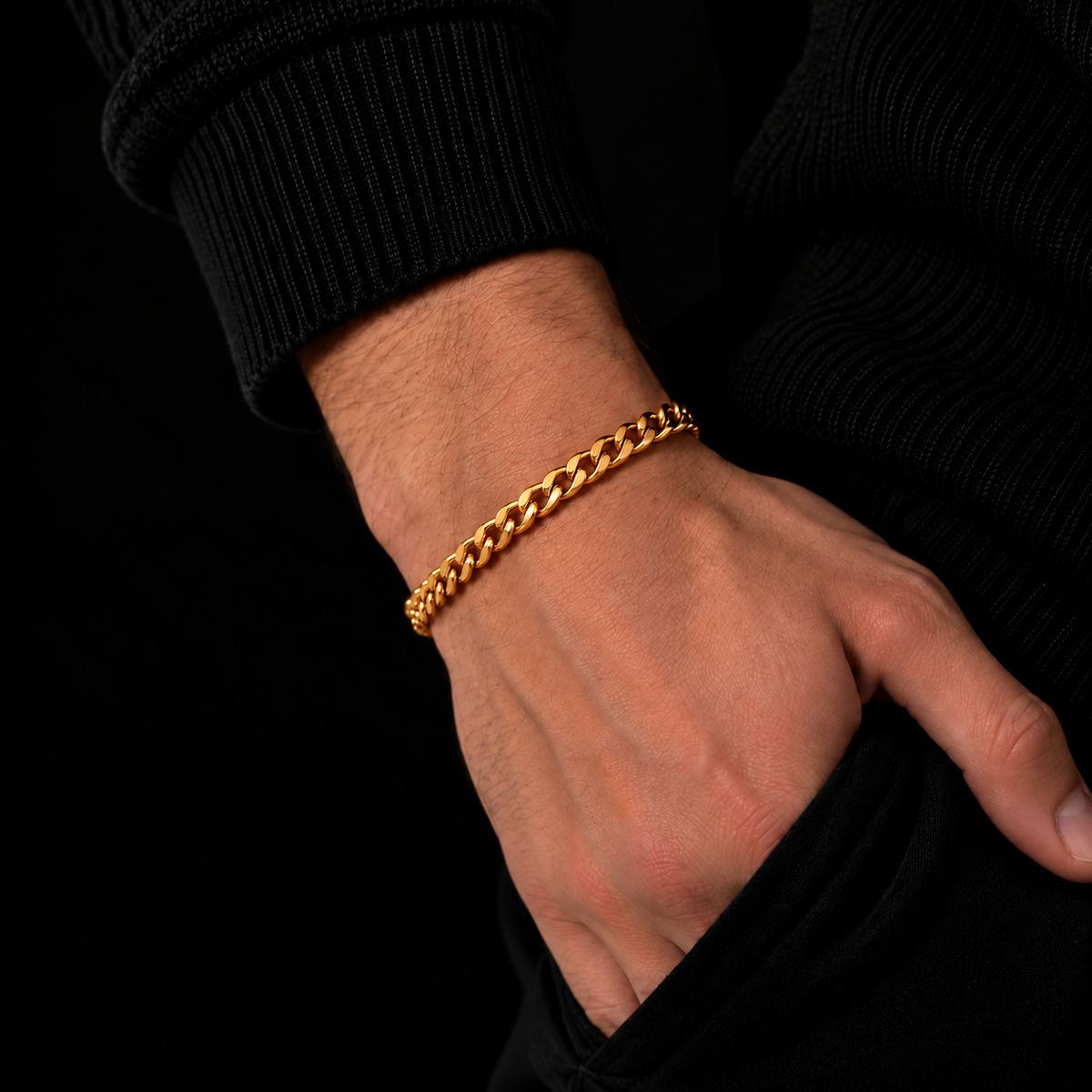 CUBAN BRACELET 5MM 18K GOLD PLATED