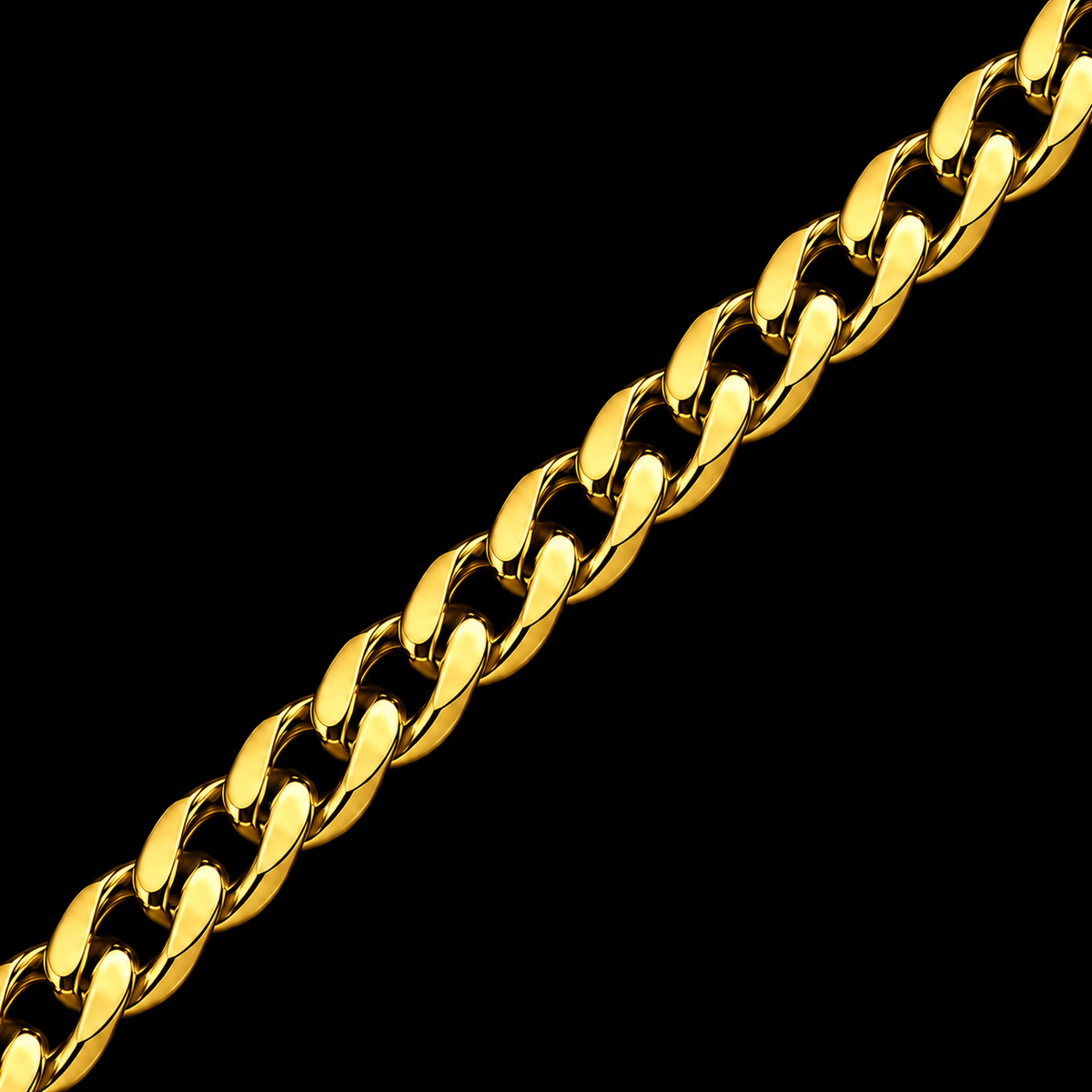 CUBAN LINK CHAIN 5MM 18K GOLD PLATED