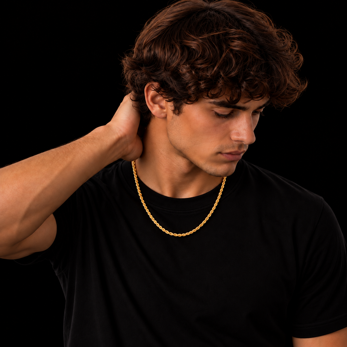 ROPE CHAIN 3MM 18K GOLD PLATED