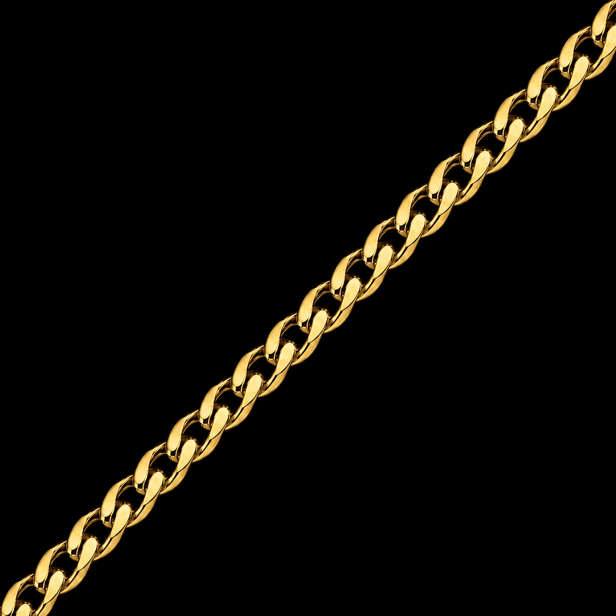 CUBAN LINK CHAIN 3MM 18K GOLD PLATED