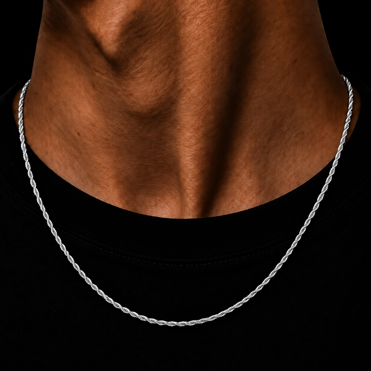 ROPE CHAIN 2MM SILVER PLATED