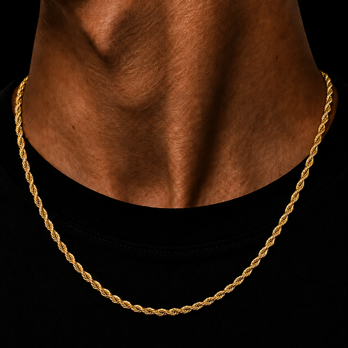 ROPE CHAIN 3MM 18K GOLD PLATED