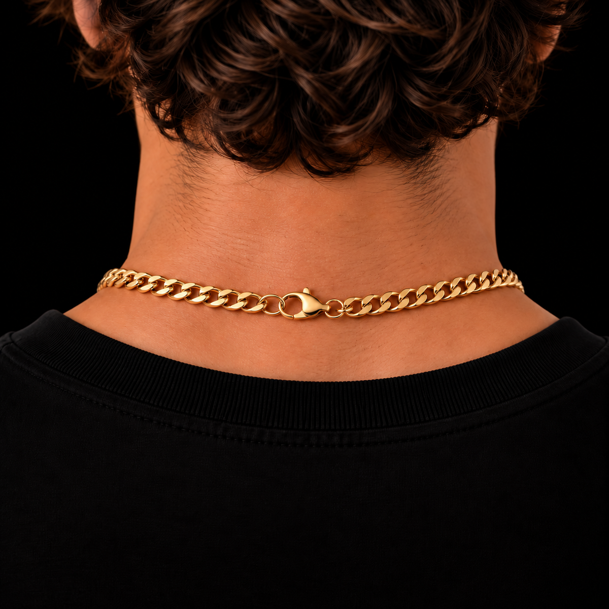 CUBAN LINK CHAIN 5MM 18K GOLD PLATED