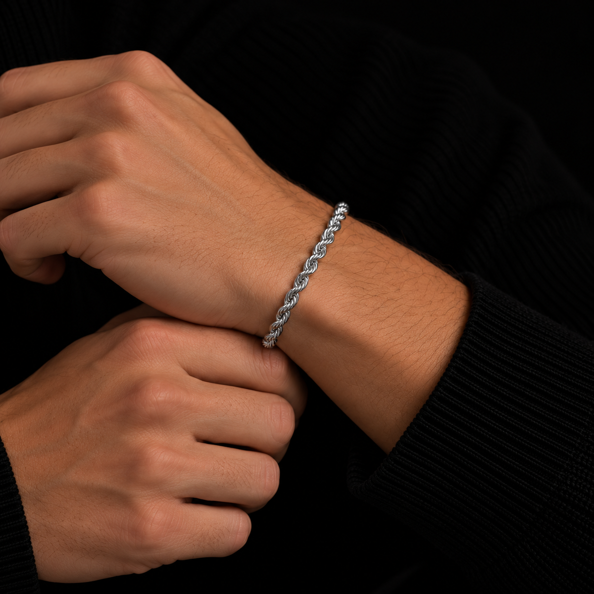 ROPE BRACELET 3MM SILVER PLATED