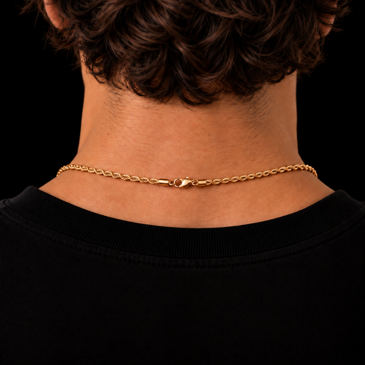 ROPE CHAIN 3MM 18K GOLD PLATED