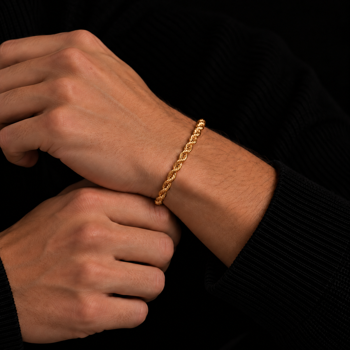 ROPE BRACELET 3MM 18K GOLD PLATED