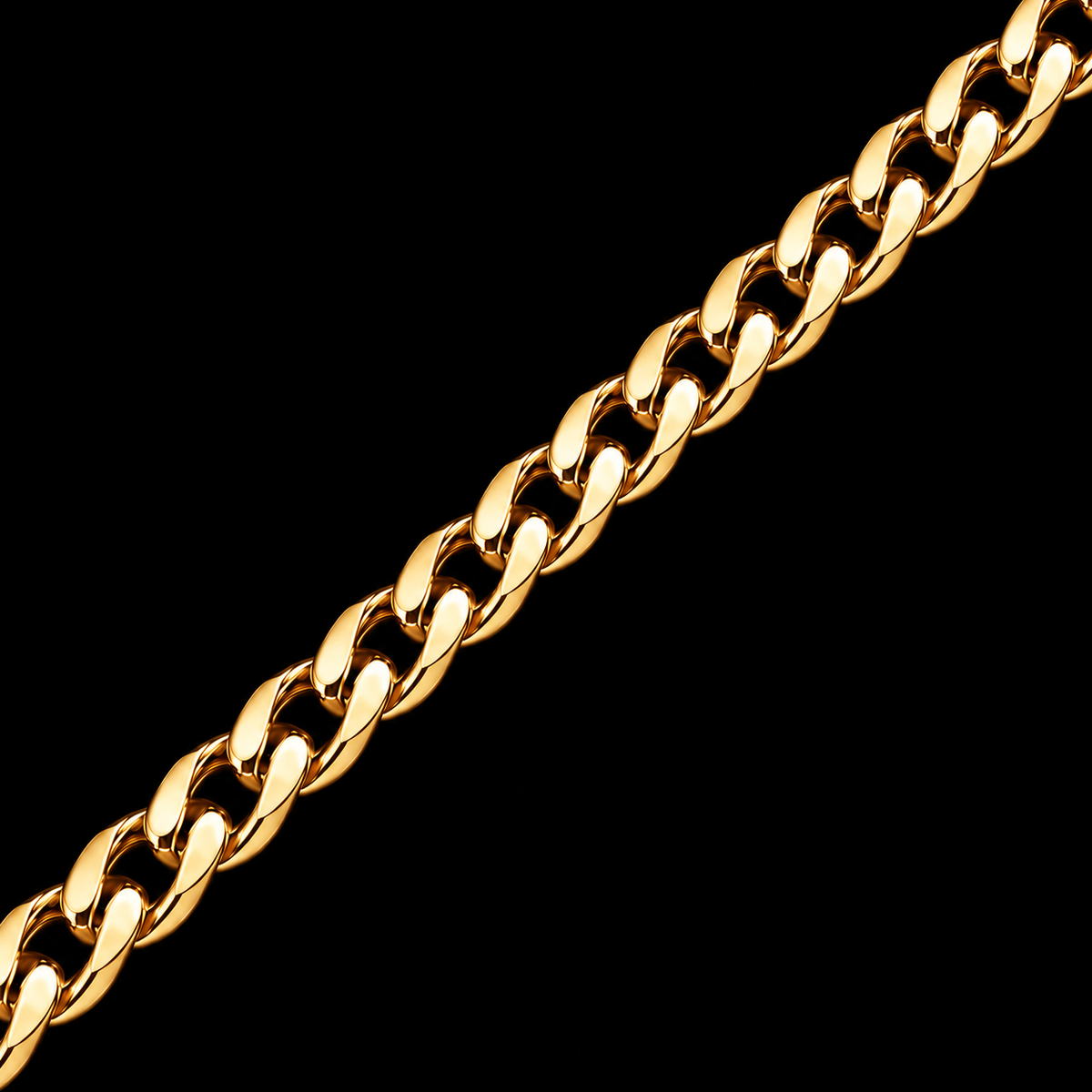 CUBAN BRACELET 5MM 18K GOLD PLATED