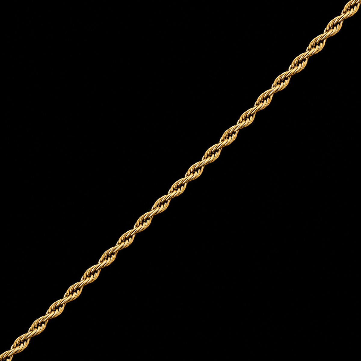 ROPE CHAIN 2MM 18K GOLD PLATED - 925