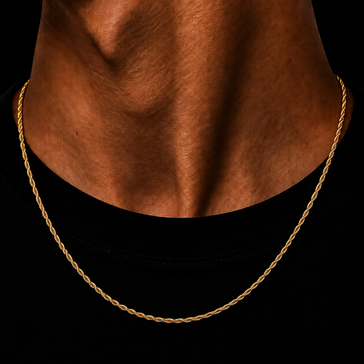 ROPE CHAIN 2MM 18K GOLD PLATED - 925