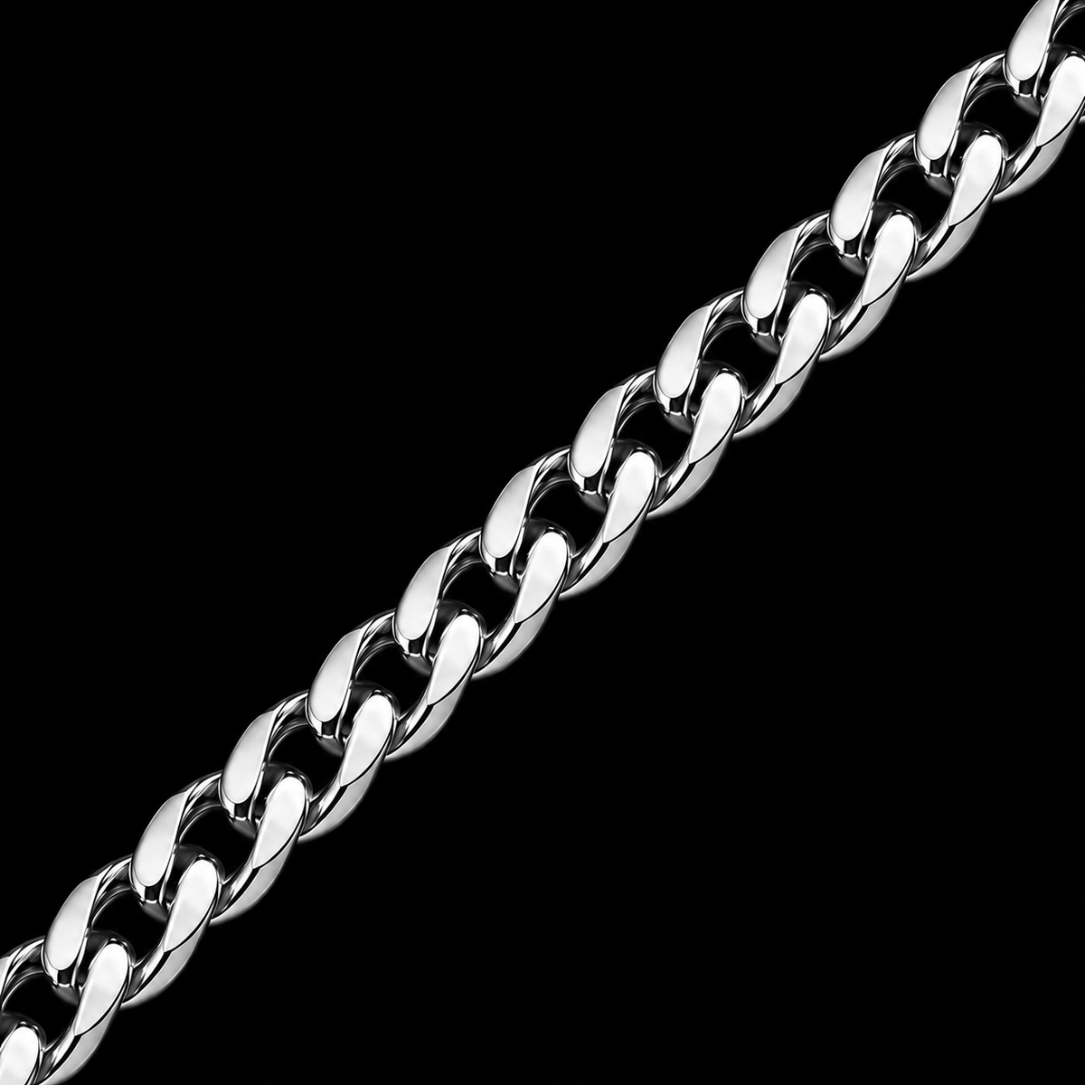 CUBAN LINK CHAIN 5MM SILVER PLATED