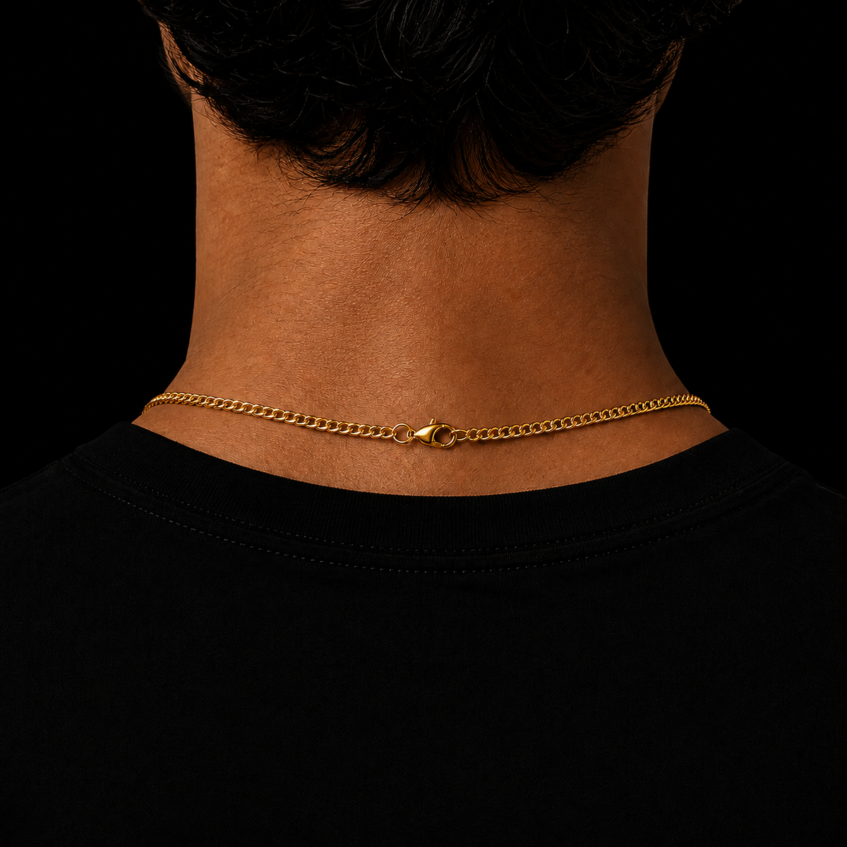 CUBAN LINK CHAIN 3MM 18K GOLD PLATED