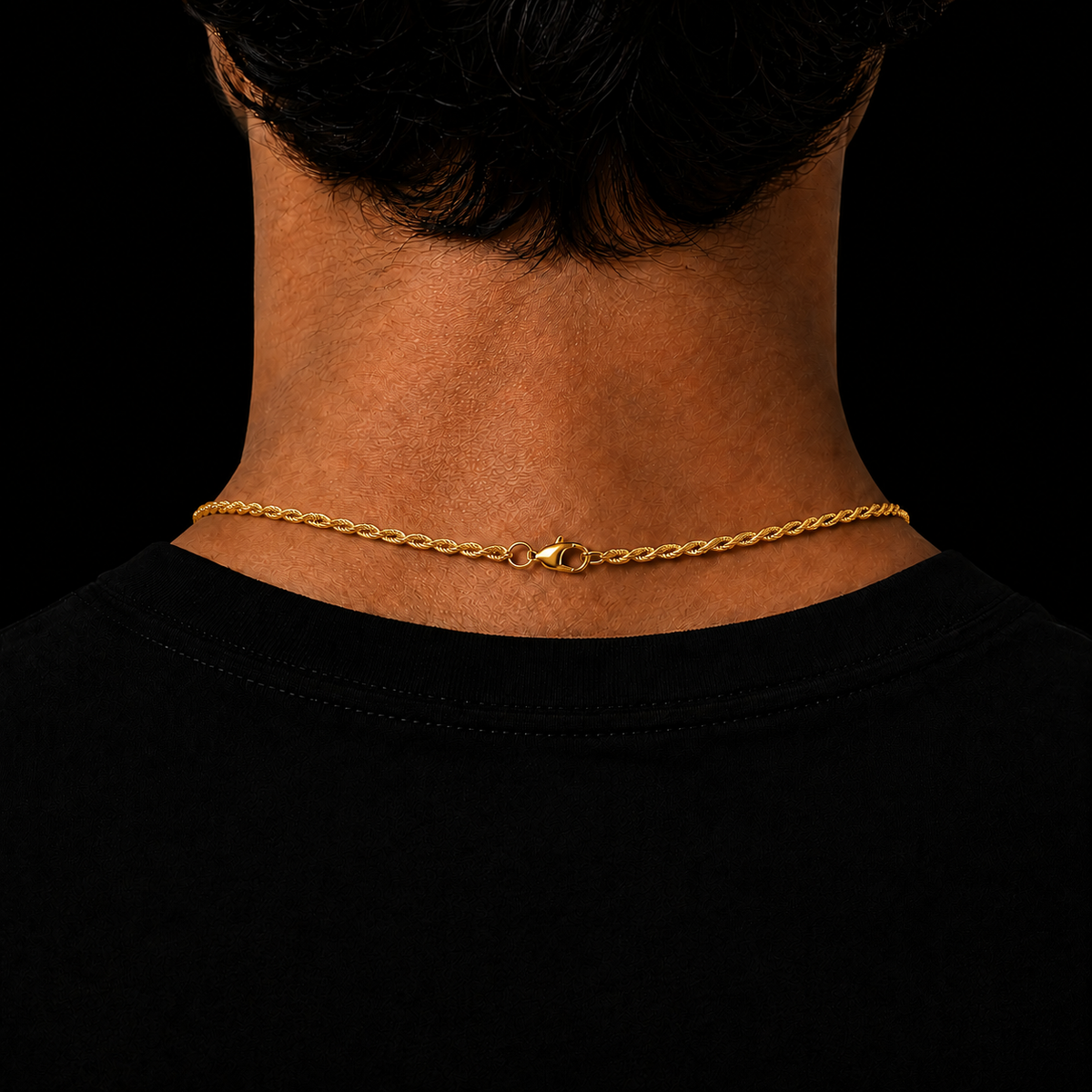 ROPE CHAIN 3MM 18K GOLD PLATED